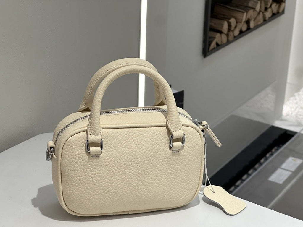 Light Luxury Women's Handbag, Stylish And Elegant Tote, Simple And Versatile, Top-layer Cowhide, Single Shoulder And Crossbody Bag, Mini Handbag - Che Cose Belle
