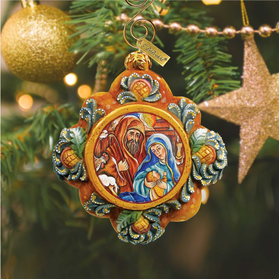 Light of The World Sculpted Hand-Painted Christmas Ornament by G. DeBrekht - Christmas Decor - 6102512 - Che Cose Belle