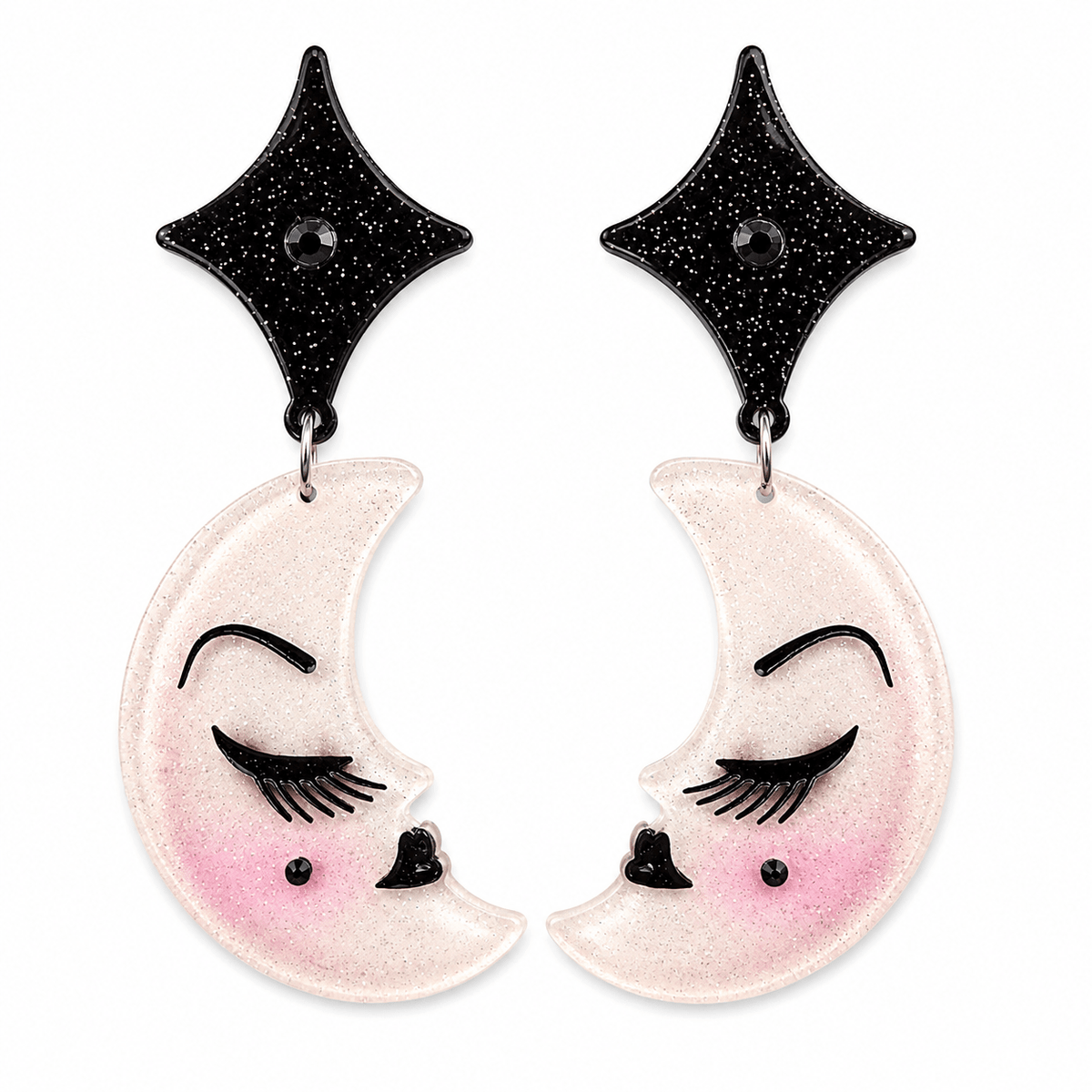 Lil Luna Lullaby Earrings by Miss Fluff x Lipstick & Chrome - Che Cose Belle