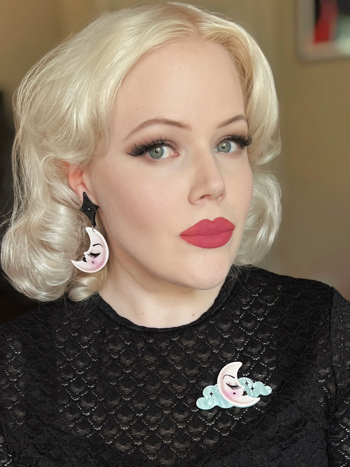 Lil Luna Lullaby Earrings by Miss Fluff x Lipstick & Chrome - Che Cose Belle