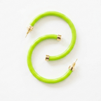Lime Green Hoop Earrings - Che Cose Belle