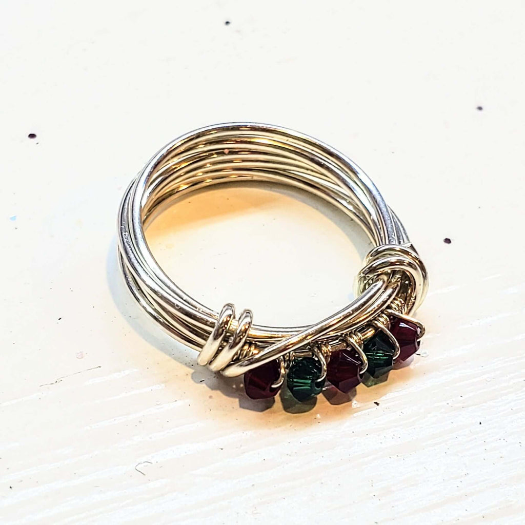Limited Edition 2026 Silver Wire Wrapped Christmas Ring - Che Cose Belle