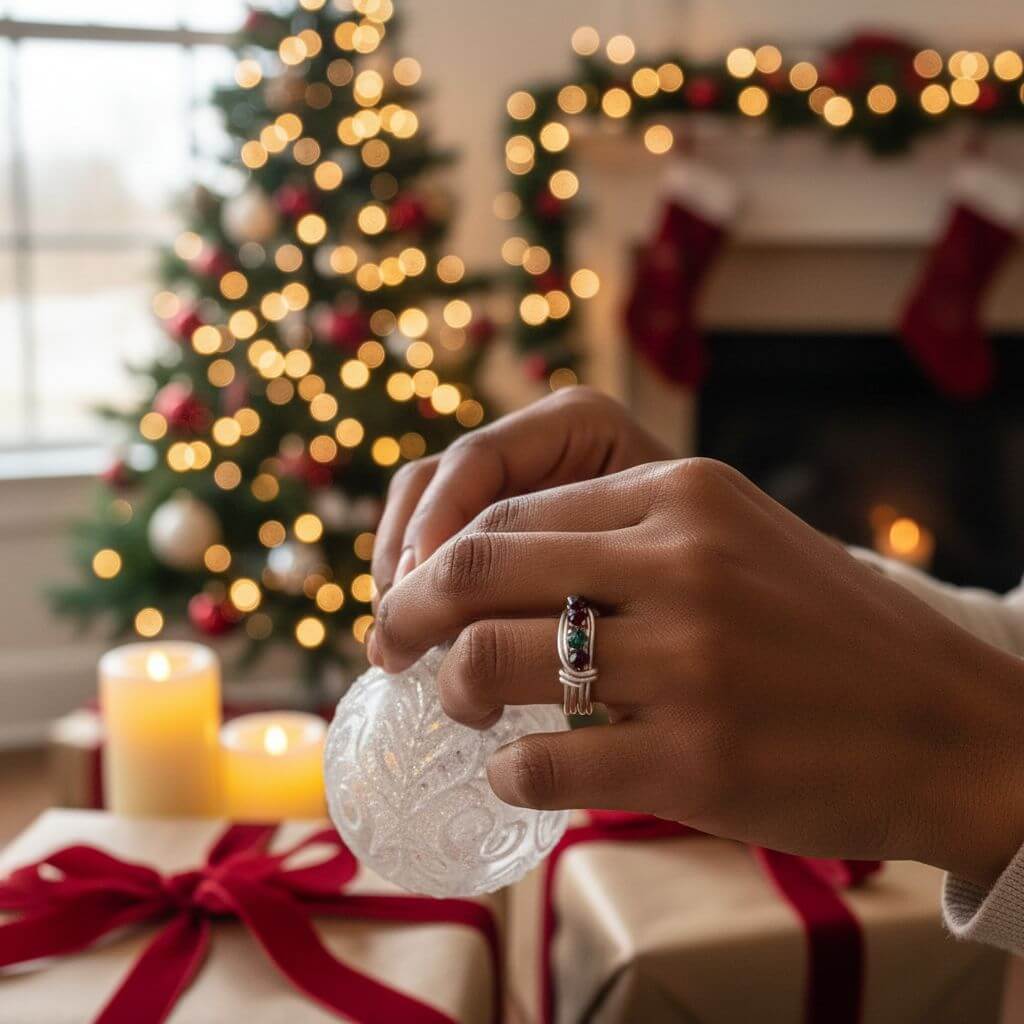 Limited Edition 2026 Silver Wire Wrapped Christmas Ring - Che Cose Belle