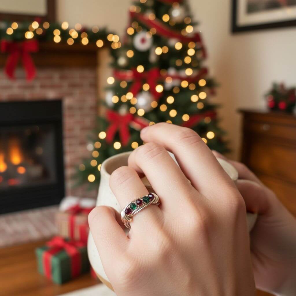 Limited Edition 2026 Silver Wire Wrapped Christmas Ring - Che Cose Belle