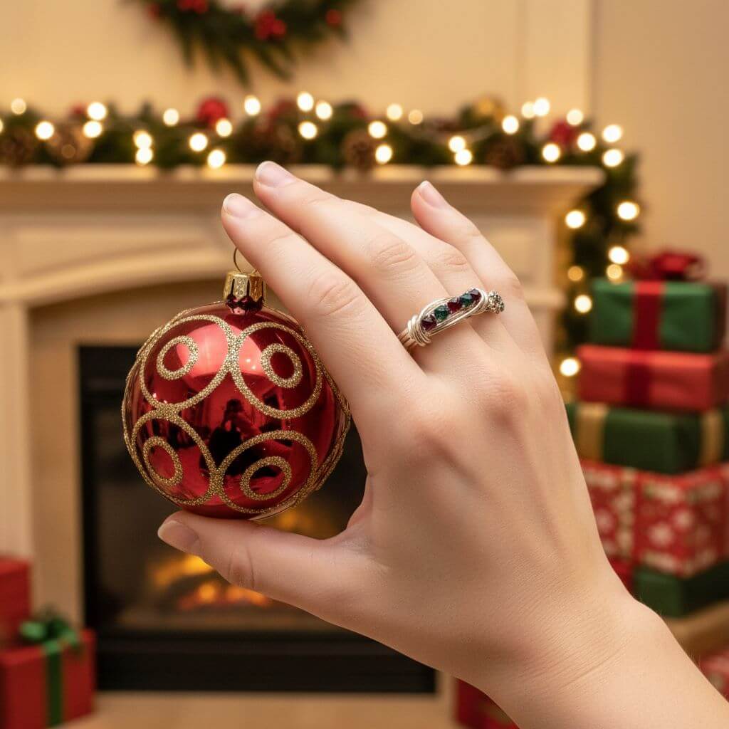 Limited Edition 2026 Silver Wire Wrapped Christmas Ring - Che Cose Belle