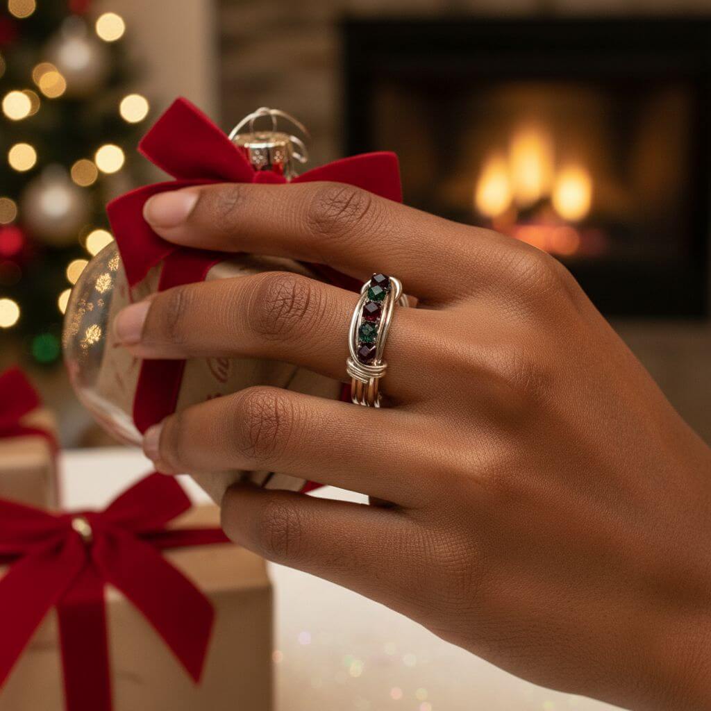 Limited Edition 2026 Silver Wire Wrapped Christmas Ring - Che Cose Belle