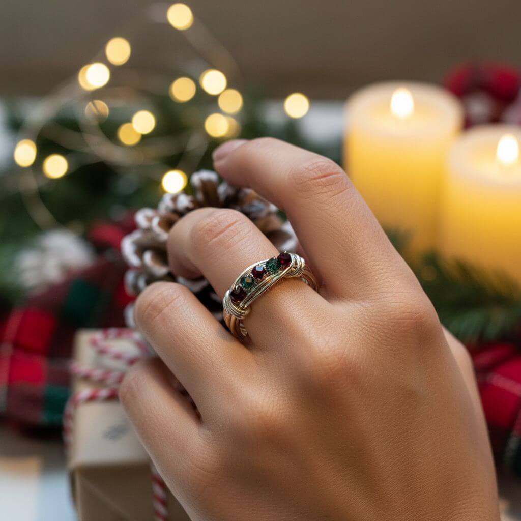 Limited Edition 2026 Silver Wire Wrapped Christmas Ring - Che Cose Belle