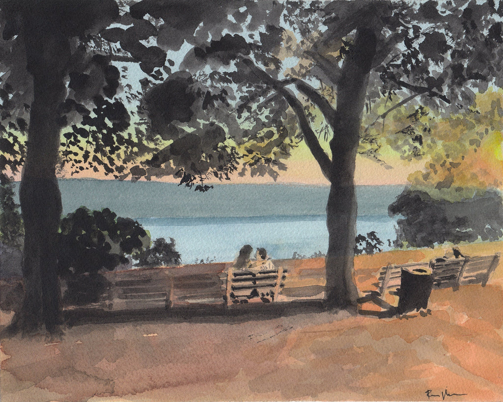 Linden Terrace, Fort Tryon Park, Park Bench, River Scene - Che Cose Belle