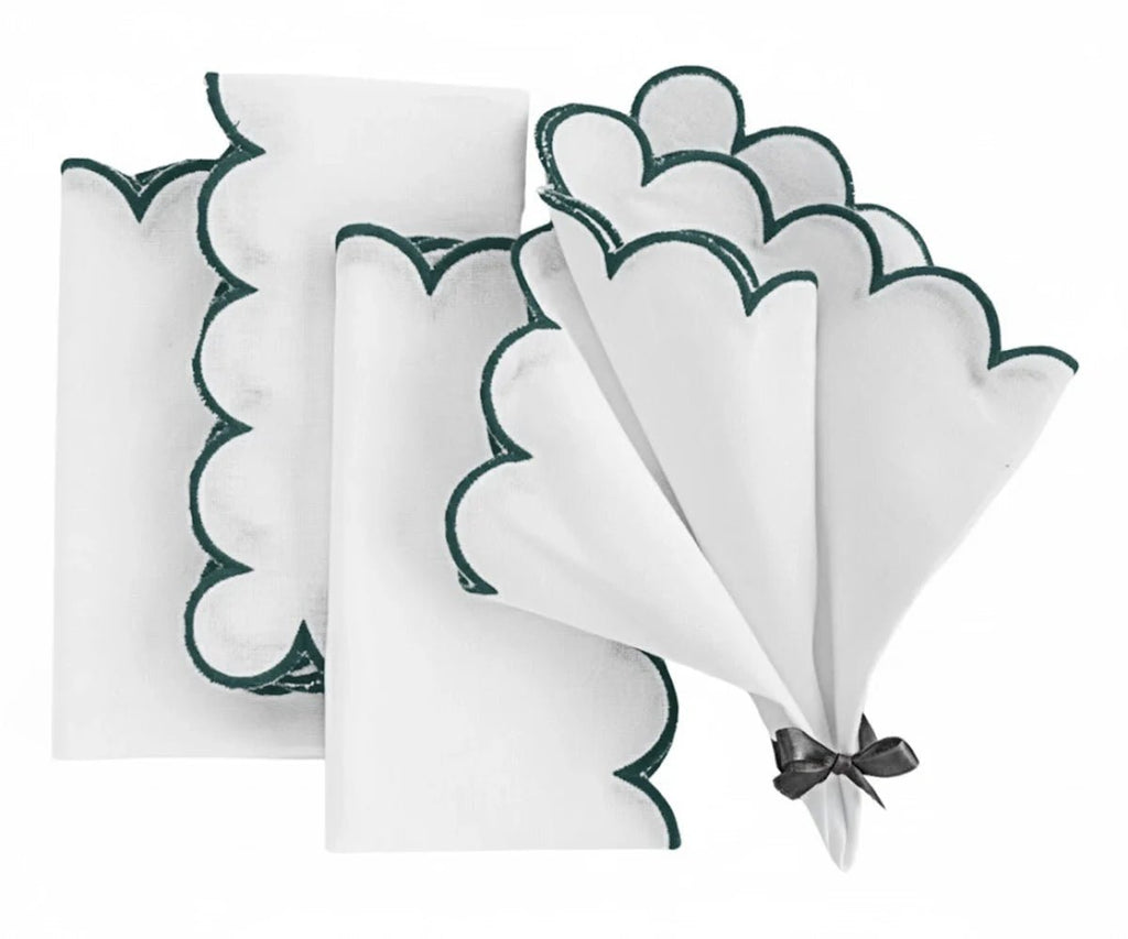 Linen Cloth Napkins - Scalloped - Che Cose Belle