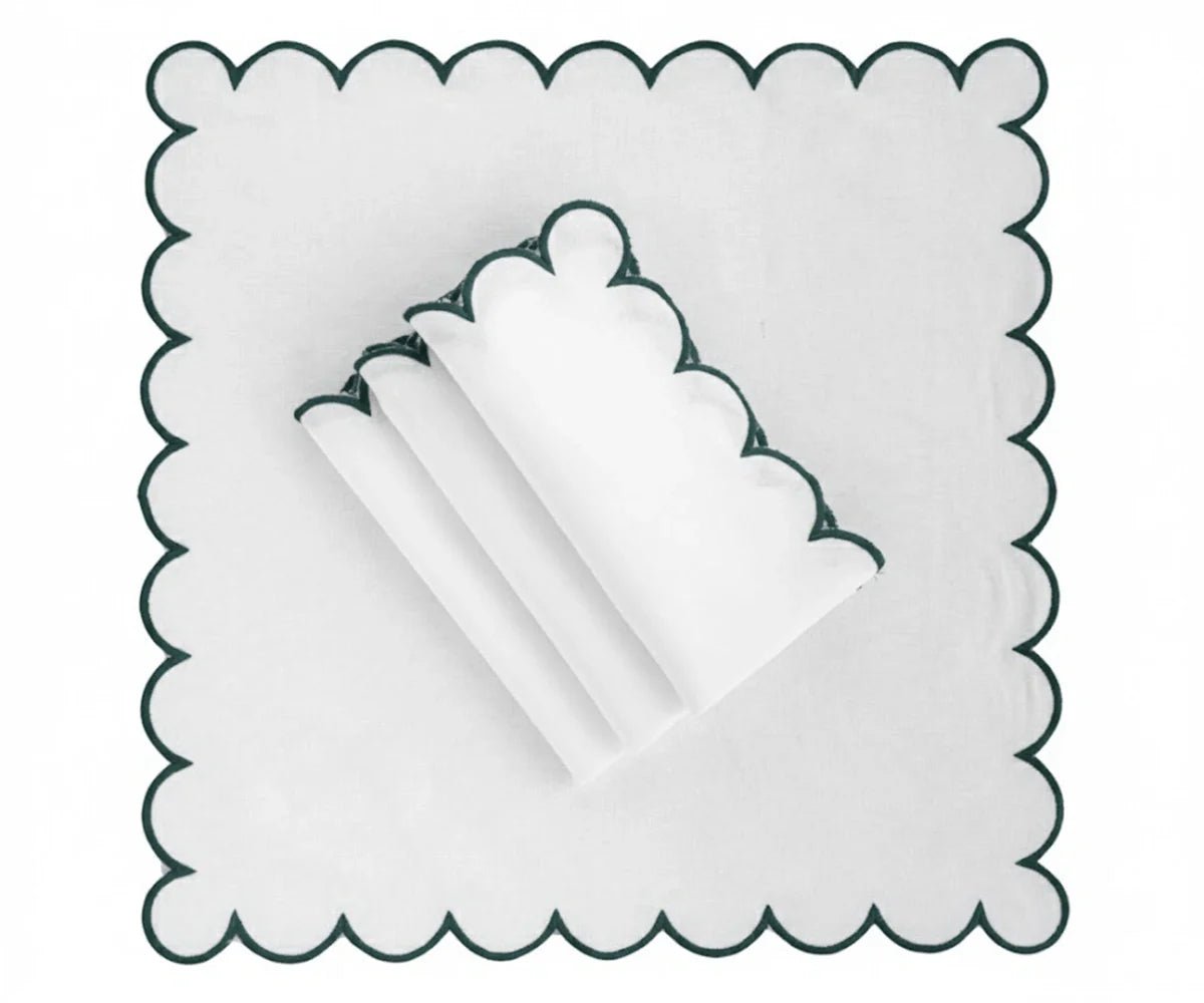 Linen Cloth Napkins - Scalloped - Che Cose Belle