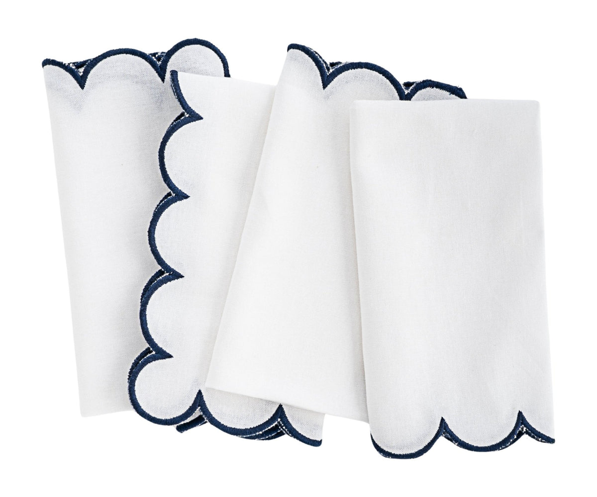 Linen Cloth Napkins - Scalloped - Che Cose Belle