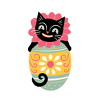 Eggcellent Easter Cat Brooch by Johanna Parker x Lipstick & Chrome