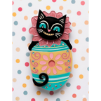 Eggcellent Easter Cat Brooch by Johanna Parker x Lipstick & Chrome