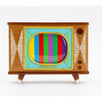 Tune In Customizable Retro TV Brooch by Lipstick & Chrome