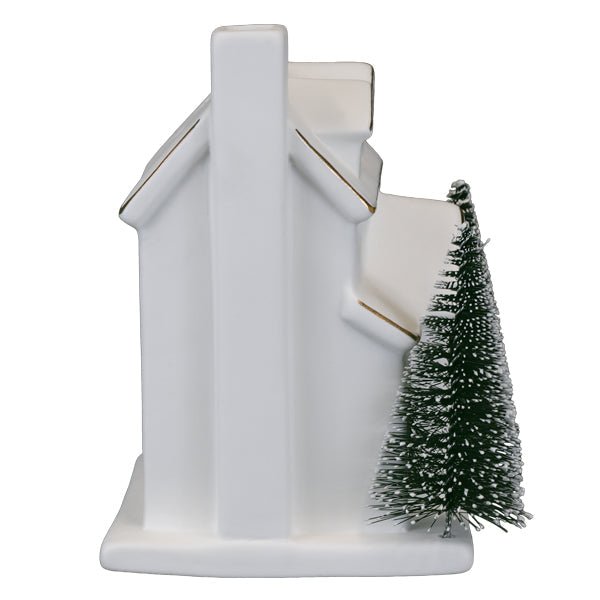 Lit Ceramic House With Trees - Che Cose Belle