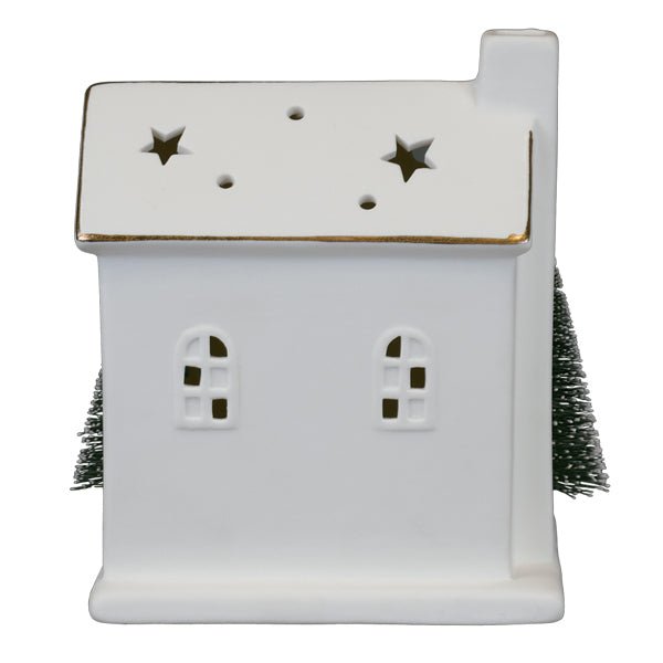 Lit Ceramic House With Trees - Che Cose Belle