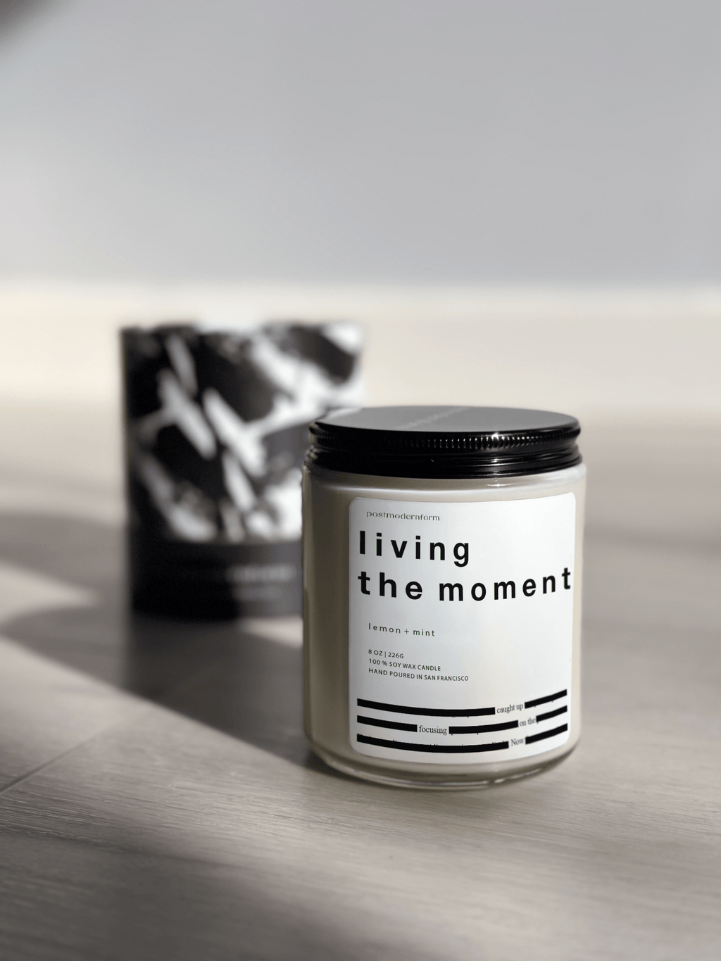 living the moment / lemon + mint candle - Che Cose Belle