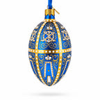1896 Twelve Monograms Royal Glass Egg Ornament 4 Inches