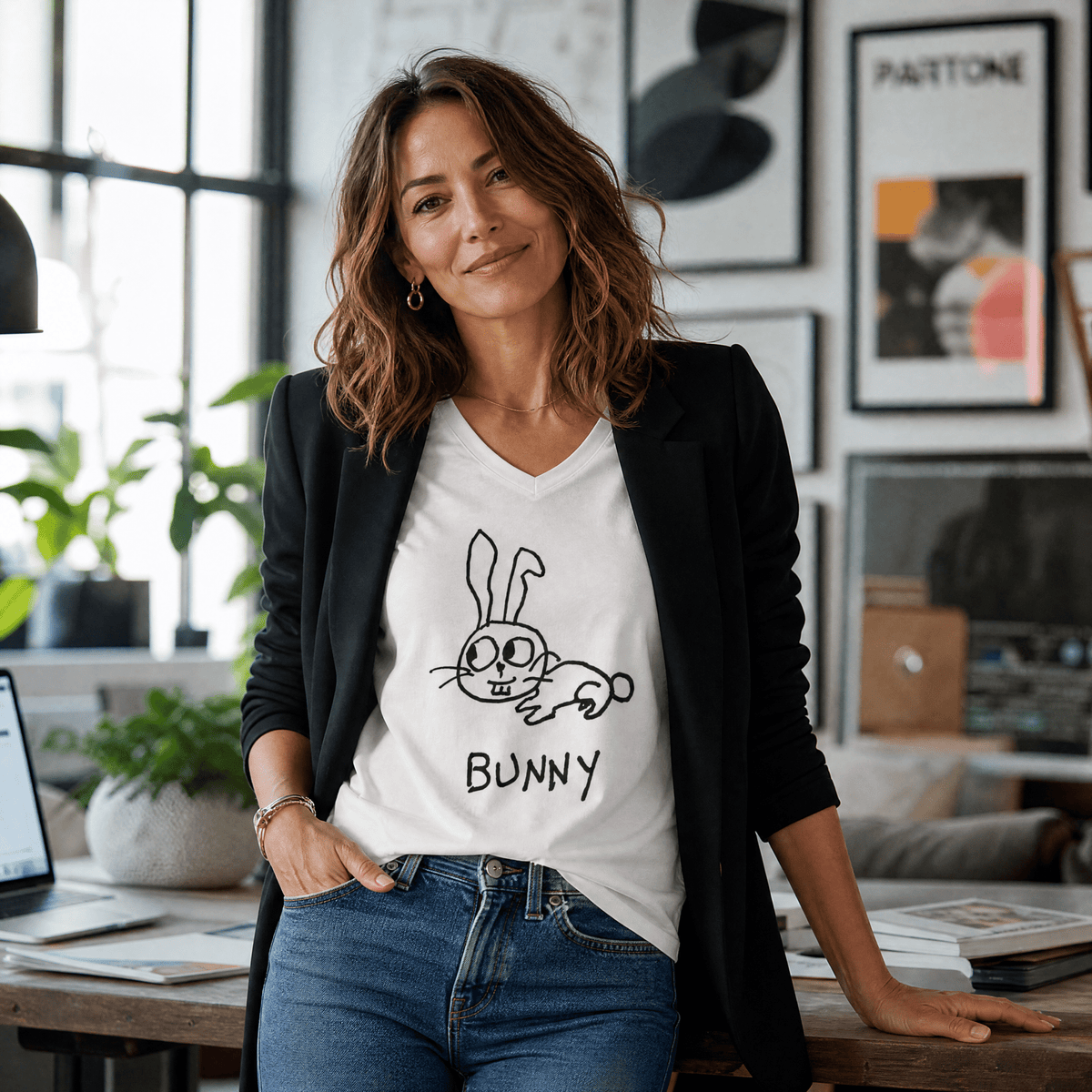 Bunny - V-neck Tee