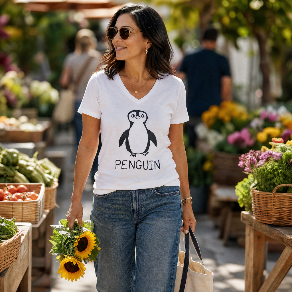 Penguin - V-neck Tee