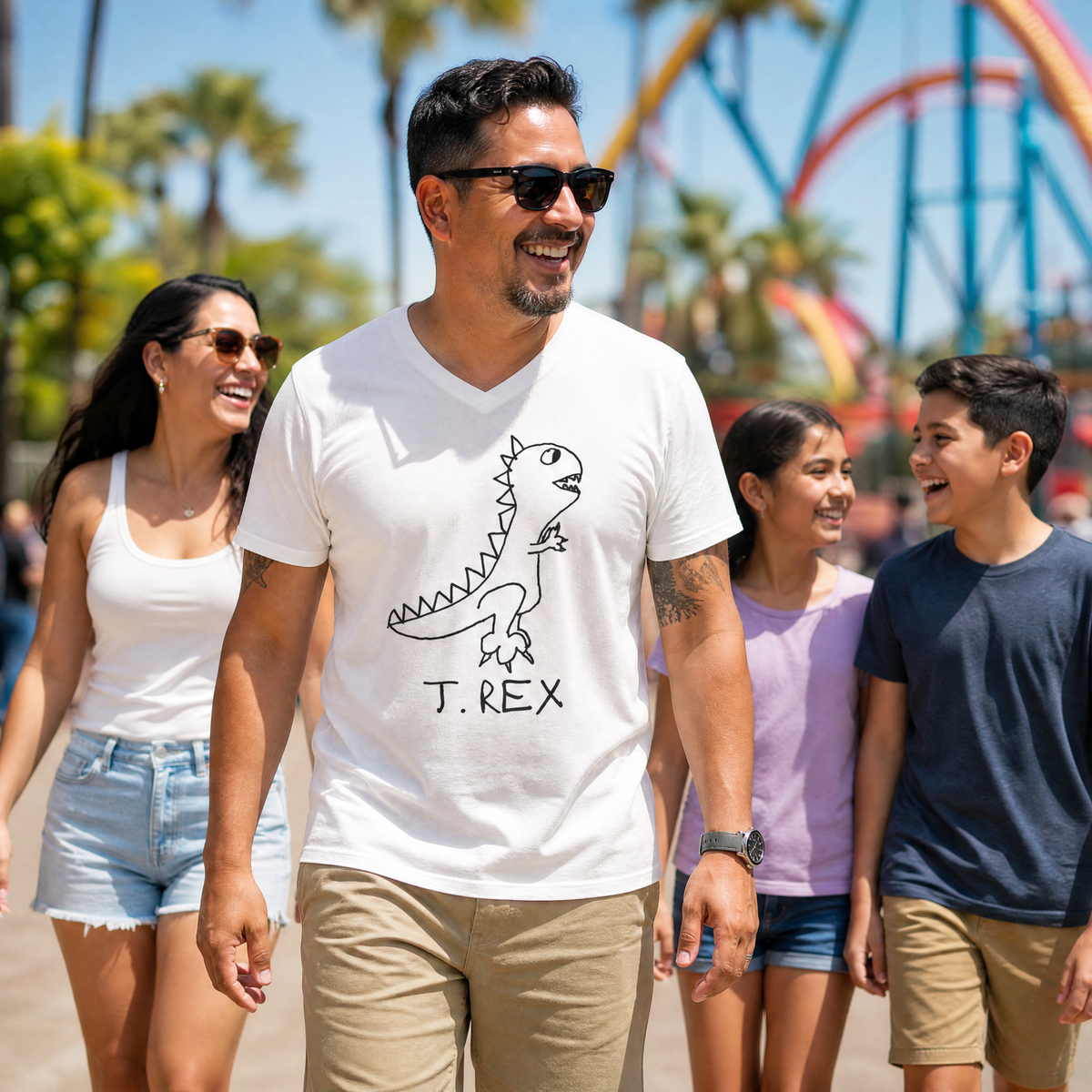 T. Rex - V-neck Tee
