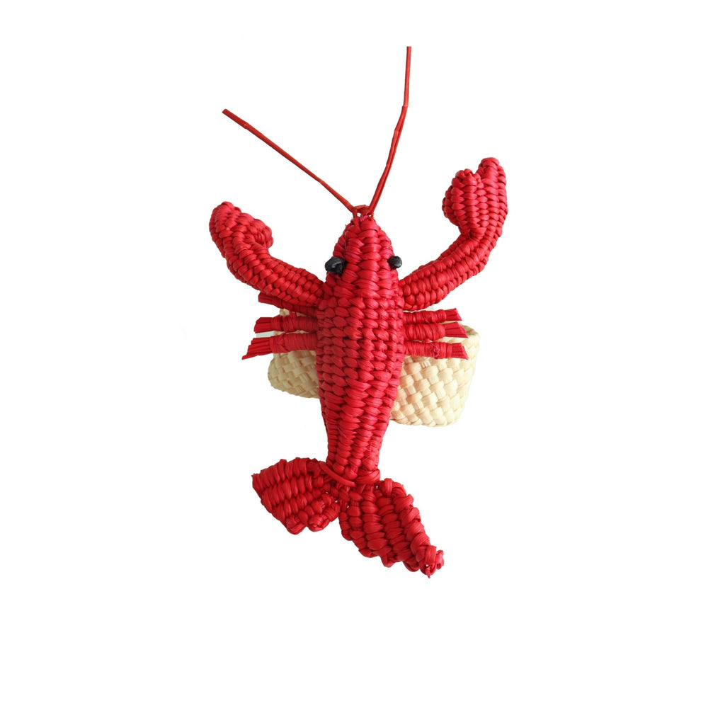 Lobster Handwoven Iraca Napkin Ring - Che Cose Belle