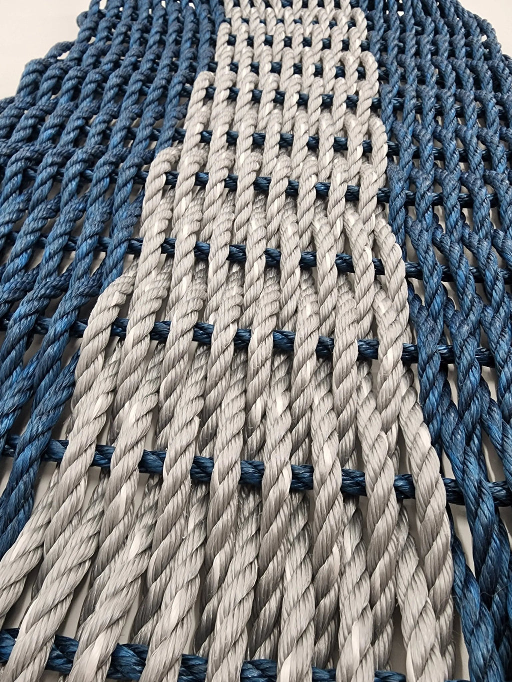Lobster Rope Mat Navy Blue and Light Gray - Che Cose Belle