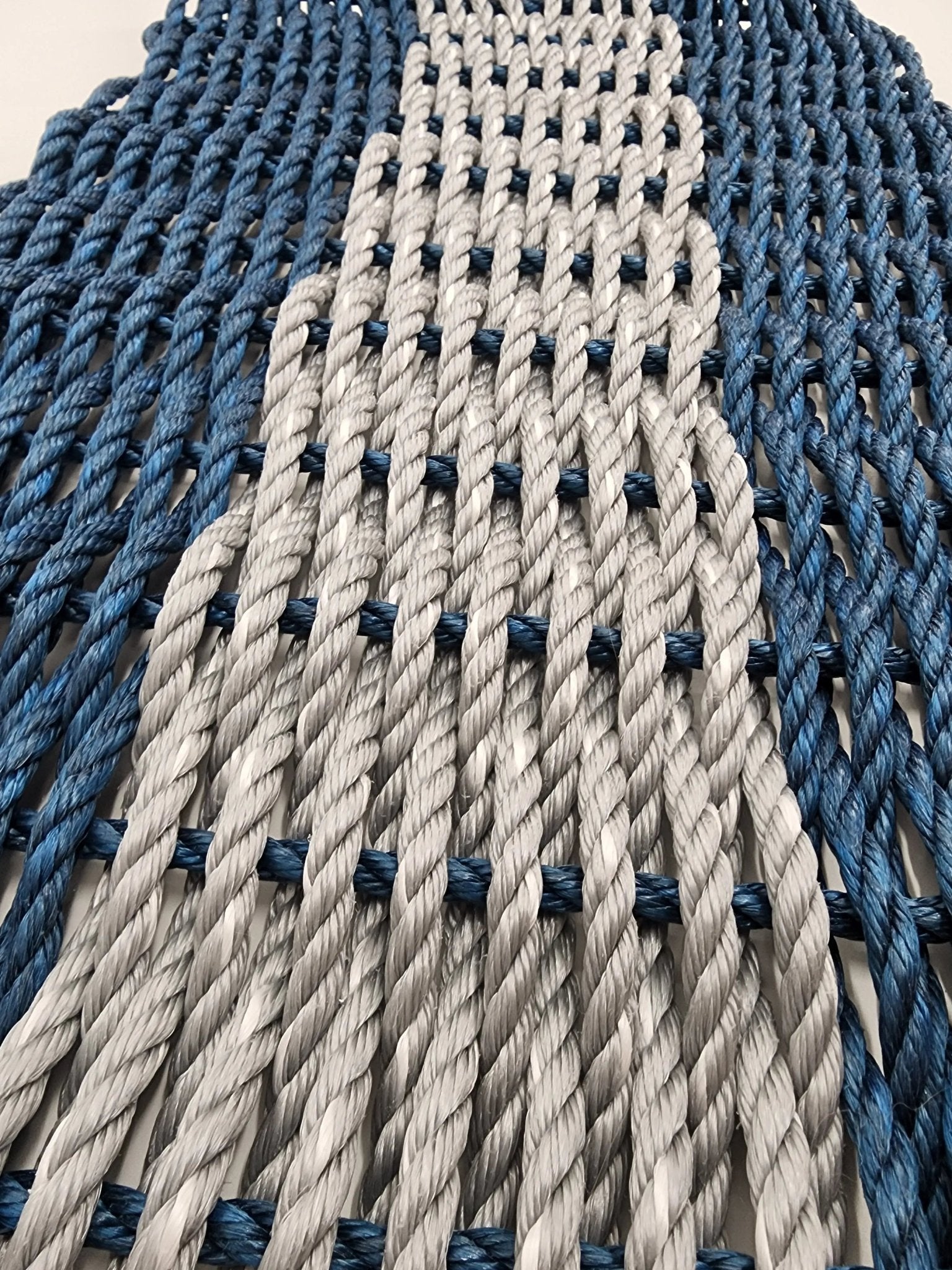 Lobster Rope Mat Navy Blue and Light Gray - Che Cose Belle
