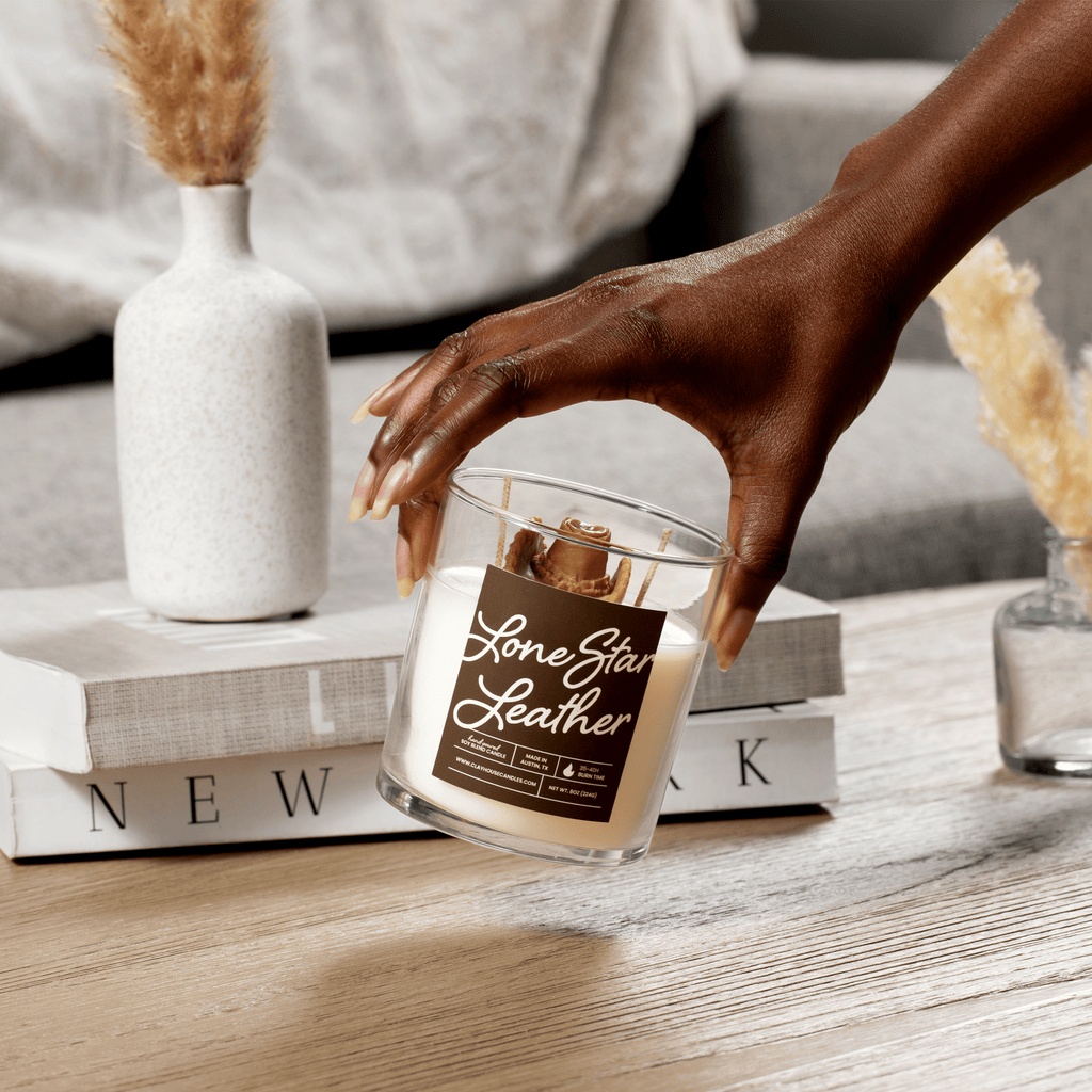 Lone Star Leather Container Candle - Che Cose Belle