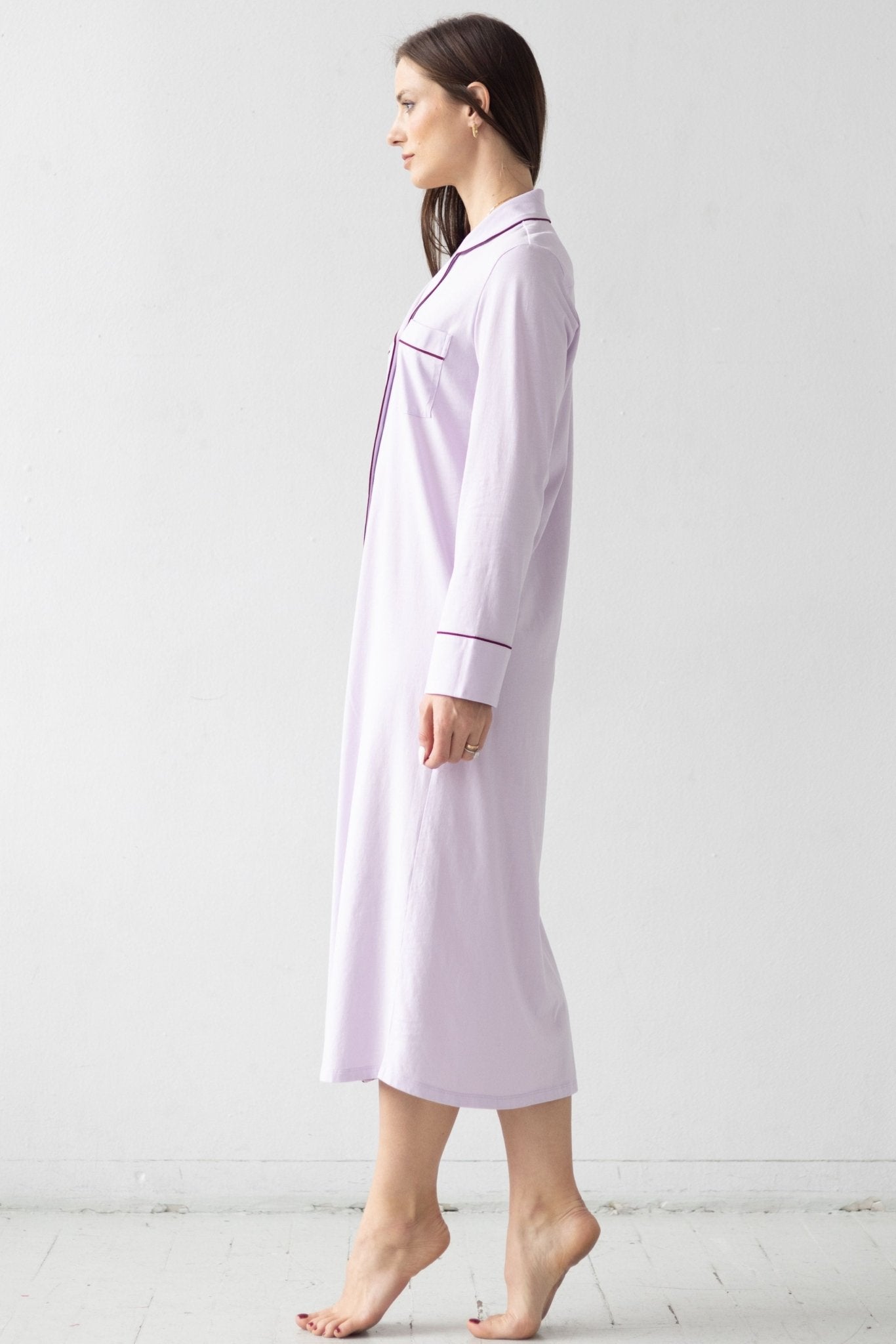 Long Sleep Shirt in Pima Cotton - Che Cose Belle