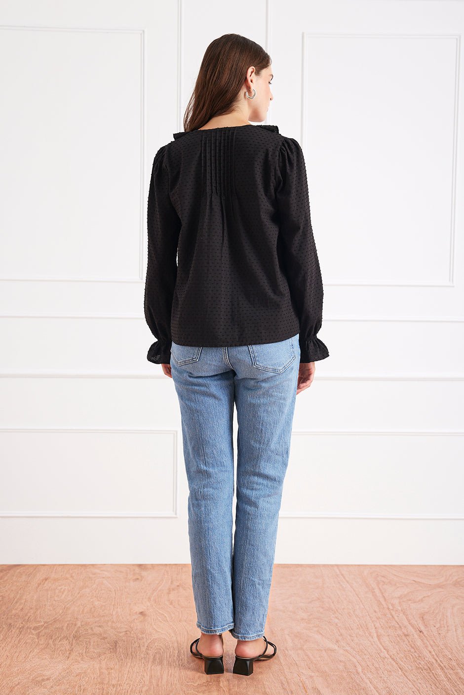 Long Sleeve Chloe Shirt in Black - Che Cose Belle