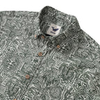 Long Sleeve Hawaiian Shirt For Men Guardian Totem Cotton Button-down Aloha Shirt - Che Cose Belle