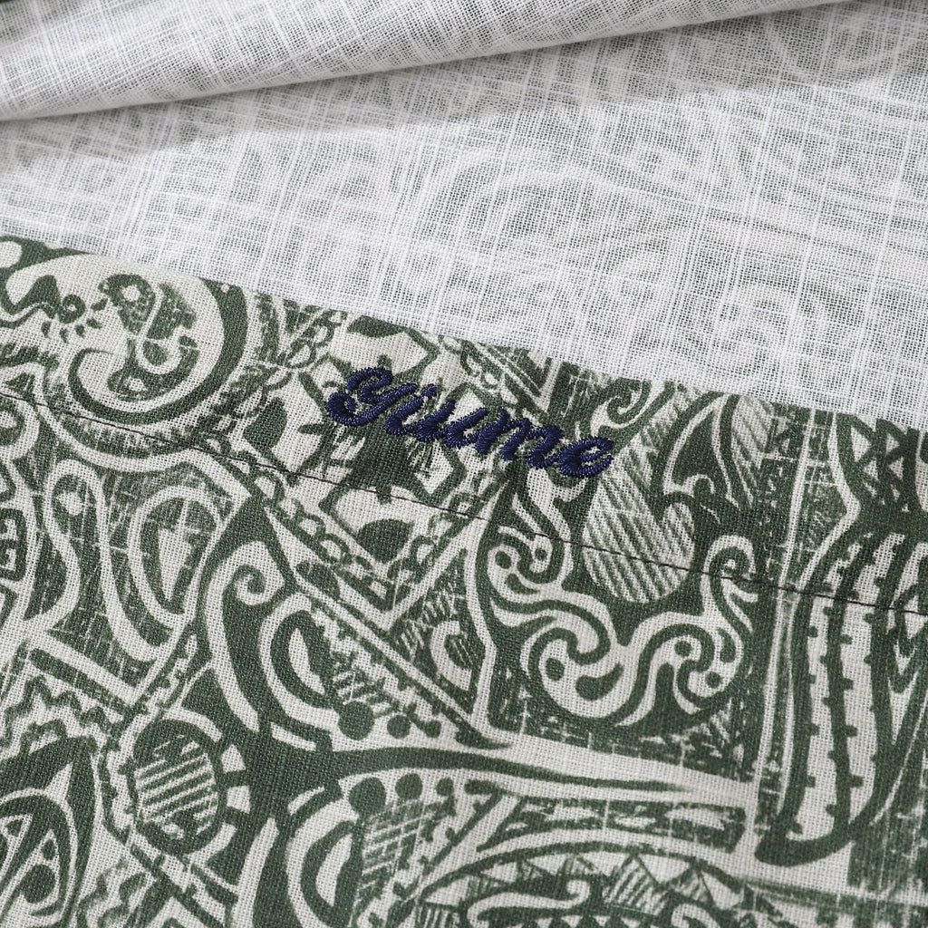 Long Sleeve Hawaiian Shirt For Men Guardian Totem Cotton Button-down Aloha Shirt - Che Cose Belle
