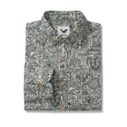 Long Sleeve Hawaiian Shirt For Men Guardian Totem Cotton Button-down Aloha Shirt - Che Cose Belle