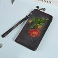 Long Wallet Fashion Embossed Zipper Clutch Purse Phone Bag - Che Cose Belle
