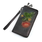 Long Wallet Fashion Embossed Zipper Clutch Purse Phone Bag - Che Cose Belle