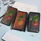 Long Wallet Fashion Embossed Zipper Clutch Purse Phone Bag - Che Cose Belle