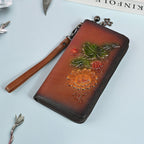 Long Wallet Fashion Embossed Zipper Clutch Purse Phone Bag - Che Cose Belle