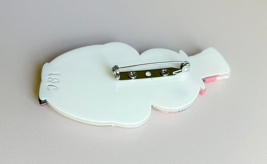 Love at Frost Sight PINK Brooch by Johanna Parker x Lipstick & Chrome - Che Cose Belle
