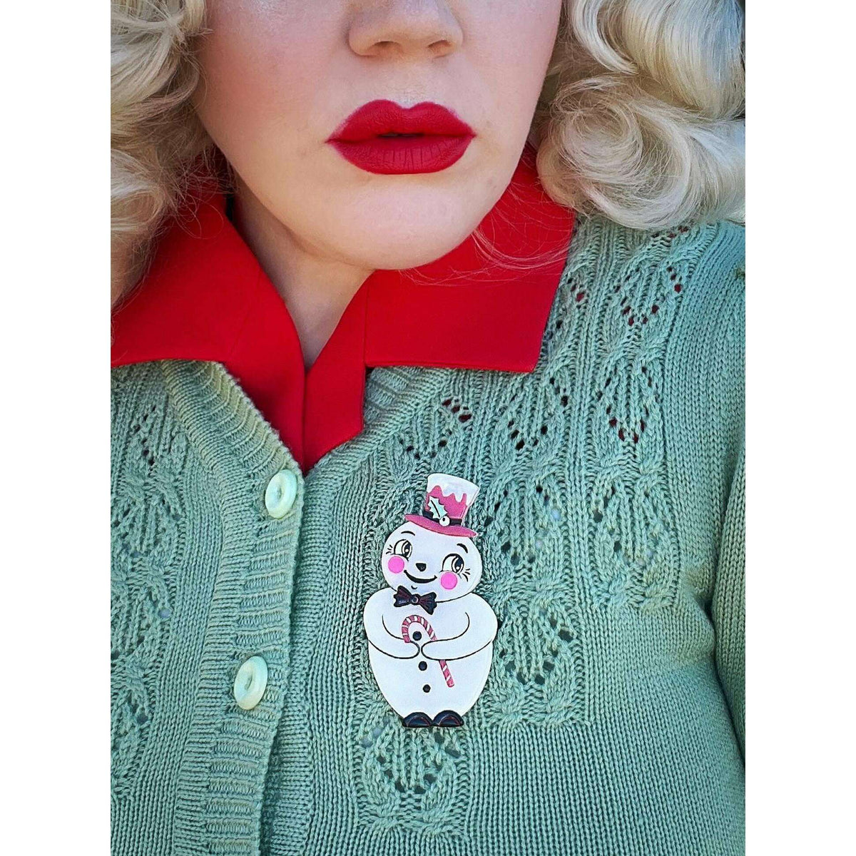 Love at Frost Sight PINK Brooch by Johanna Parker x Lipstick & Chrome - Che Cose Belle
