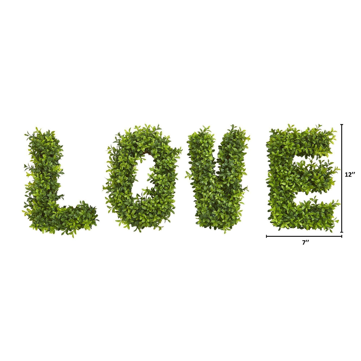 “LOVE” Boxwood Artificial Wall Decoration (Indoor/Outdoor) Trellis - Che Cose Belle