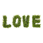 “LOVE” Boxwood Artificial Wall Decoration (Indoor/Outdoor) Trellis - Che Cose Belle