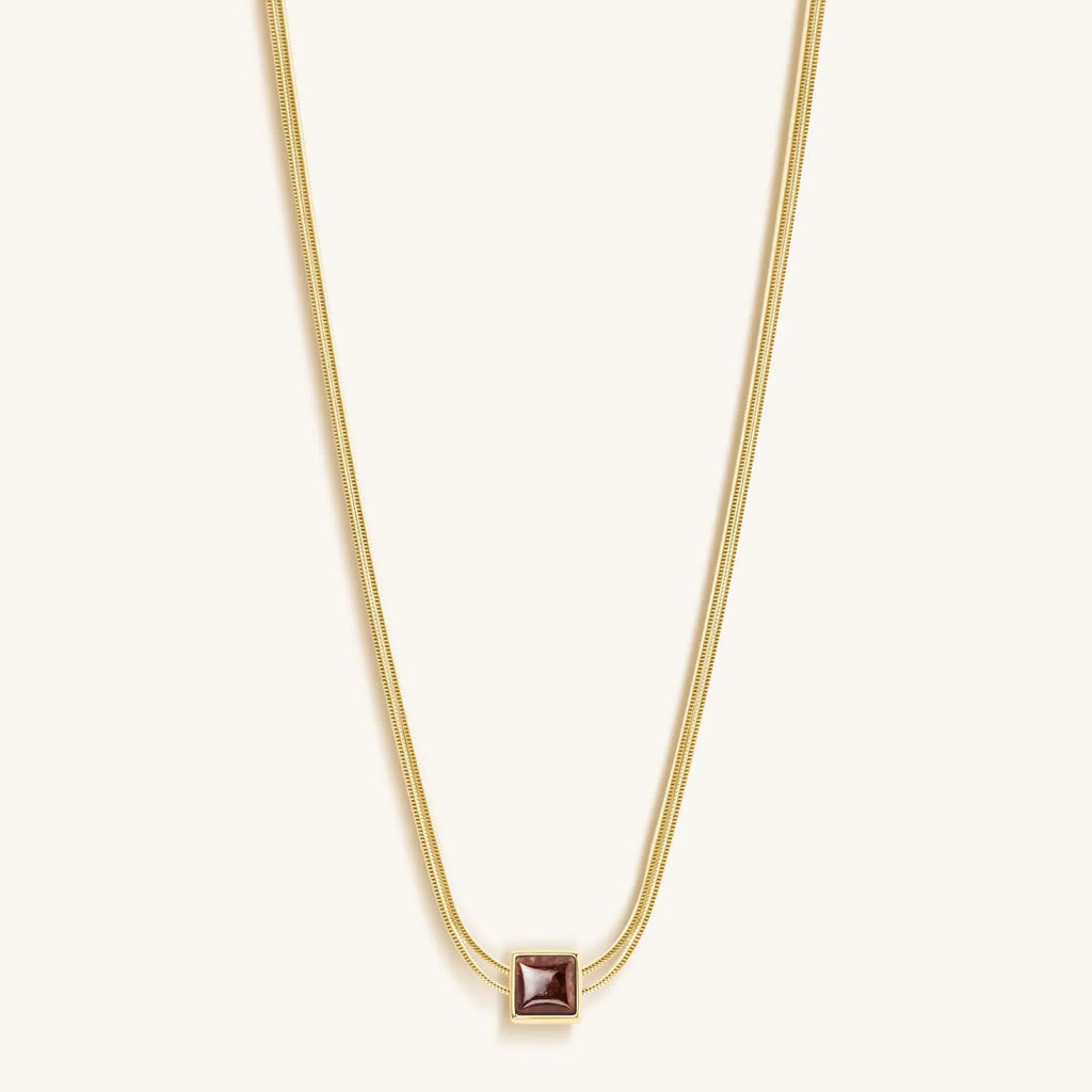 Love & Cherish - Ruby Evil Eye July Birthstone Necklace - Che Cose Belle