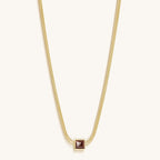 Love & Cherish - Ruby Evil Eye July Birthstone Necklace - Che Cose Belle