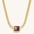 Love & Cherish - Ruby Evil Eye July Birthstone Necklace - Che Cose Belle