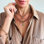 Love Heart Crystal Boho Wrap Bracelet/Necklace - Che Cose Belle