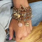 Love Heart Crystal Boho Wrap Bracelet/Necklace - Che Cose Belle