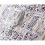 Love Heart Love Letters Hand-Embroidered Pillow - Available in Gold or Silver by CatStudio - Che Cose Belle