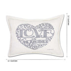 Love Heart Love Letters Hand-Embroidered Pillow - Available in Gold or Silver by CatStudio - Che Cose Belle