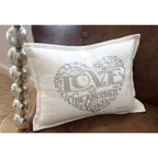 Love Heart Love Letters Hand-Embroidered Pillow - Available in Gold or Silver by CatStudio - Che Cose Belle